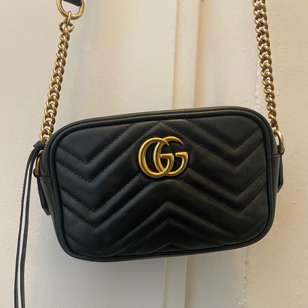 Gucci black mini GG Marmont 2.0 Camera Bag